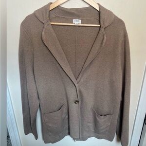 J. Crew Tan Knit sweater blazer/cardigan